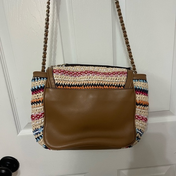 TORY BURCH Marion Woven Small Flap Shoulder Bag Boho - Picture 7 of 10